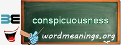 WordMeaning blackboard for conspicuousness